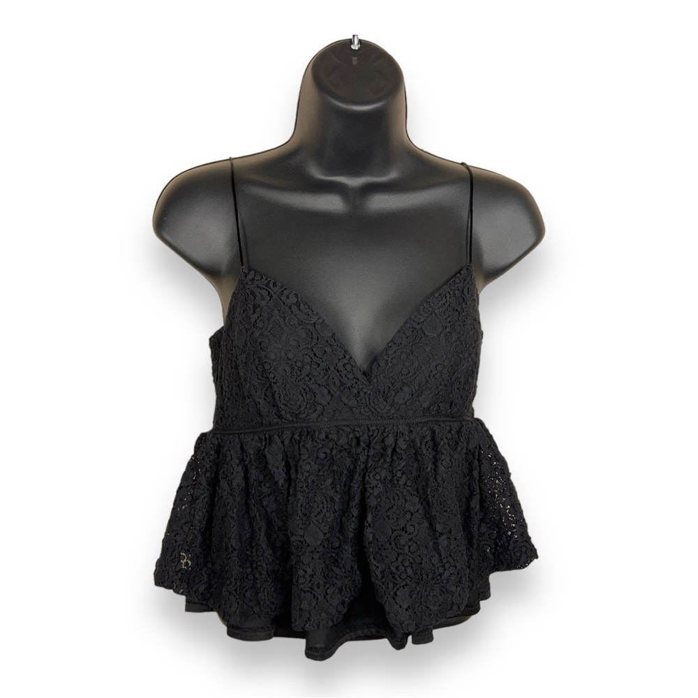 SMALL SUN MOON BLACK LACE TOP CROPPED SLEEVELESS GOTH